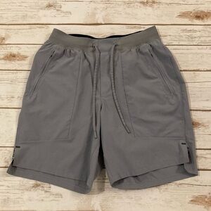 Lululemon License to Train Linerless Short 7" Gull Grey Small